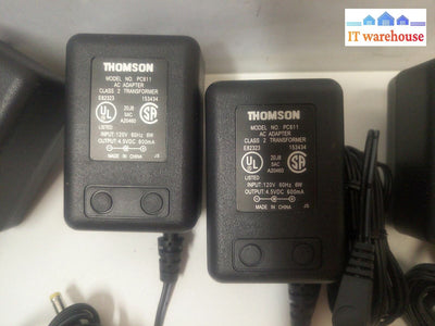 - LOT OF 6 THOMSON PC611 AC ADAPTER CLASS 2 TRANSFORMER 4.5VDC 600mA