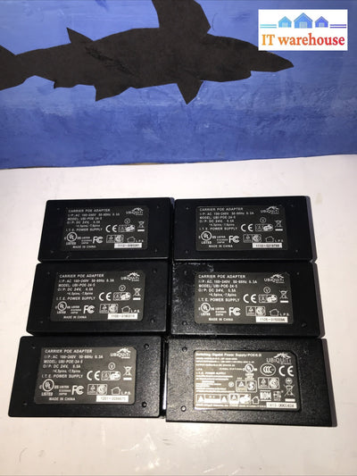 Lot of  (6) Ubiquiti Networks Gigabit PoE Injectors UBI-POE-24-5 24v 0.5A