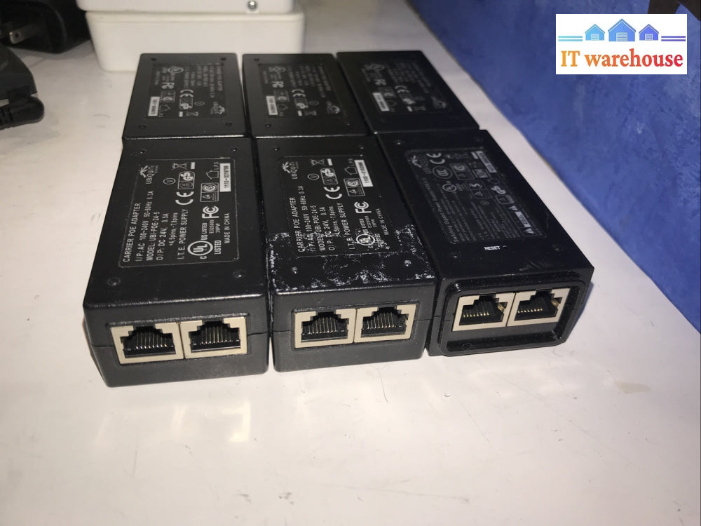Lot of  (6) Ubiquiti Networks Gigabit PoE Injectors UBI-POE-24-5 24v 0.5A