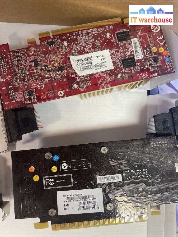Lot of 7 Mixed 1GB-512MB PCIE video card with HDMI/DVI/VGA port