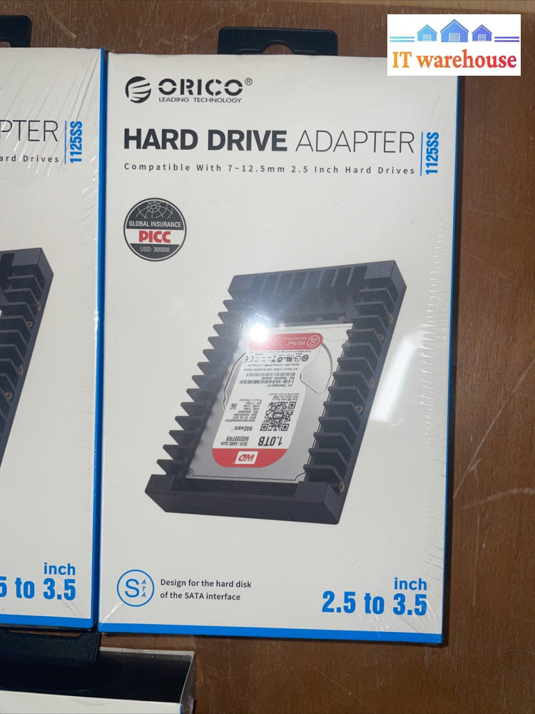 Lot of 7 ORICO SATA 2.5 inch to 3.5 inch Hard Drive adapter 1125s