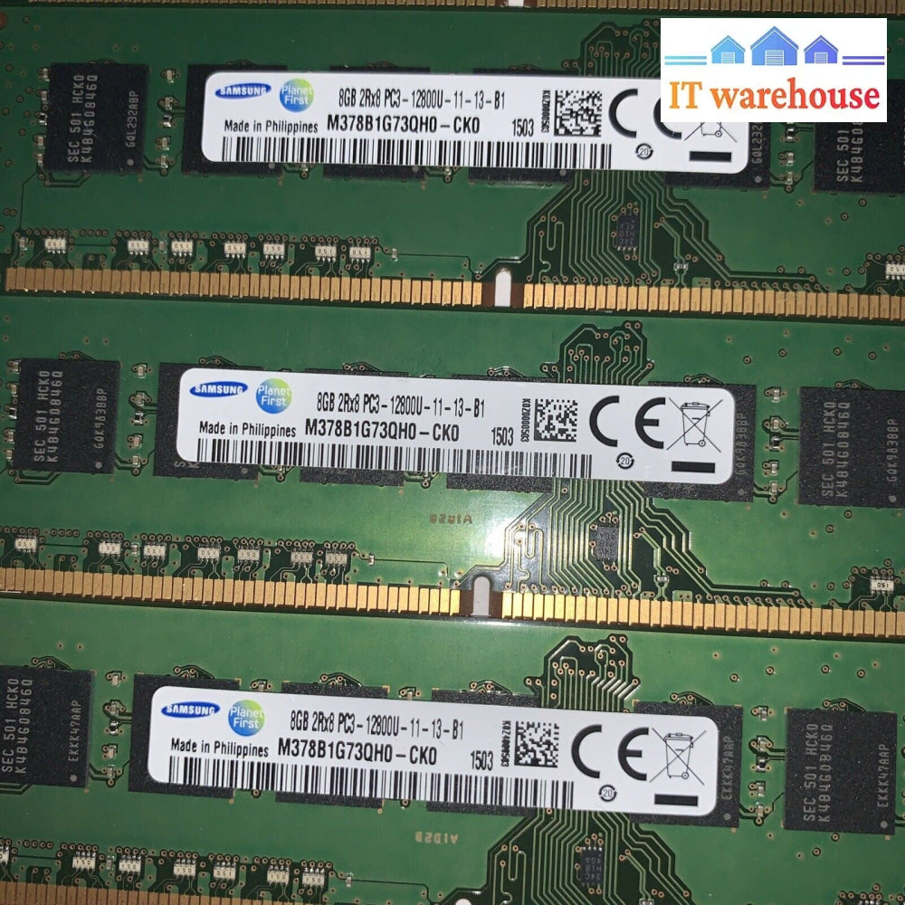 Lot of 7 Samsung M378B1G73QH0-CK0 8GB DDR3 1600Mhz Desktop Memory RAM