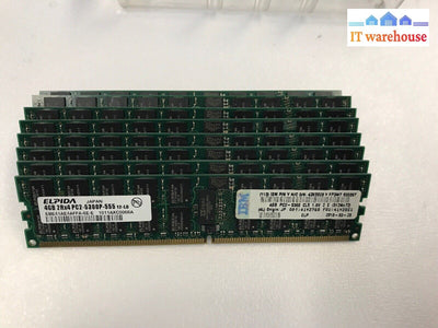 LOT OF 8  4GB ELPIDA EBE41AE4AFFA-6E-E PC2 5300P CL51.8V RAM (for servers only)