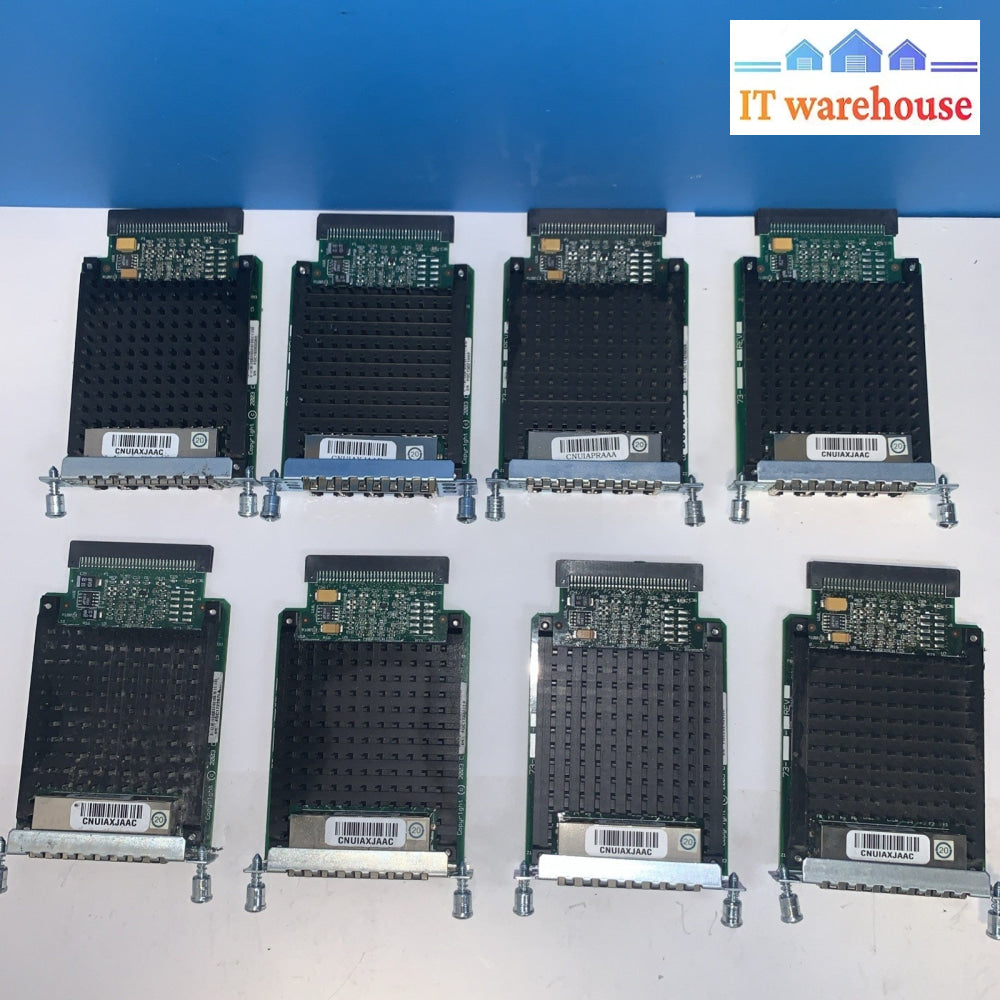Lot of 8 CISCO 4-PORT FXO VOICE VIC2-4FXO FAX INTERFACE CARD