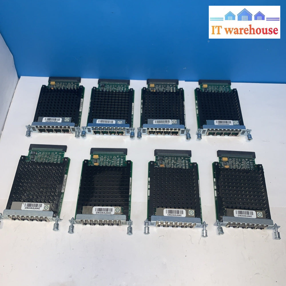 Lot of 8 CISCO 4-PORT FXO VOICE VIC2-4FXO FAX INTERFACE CARD