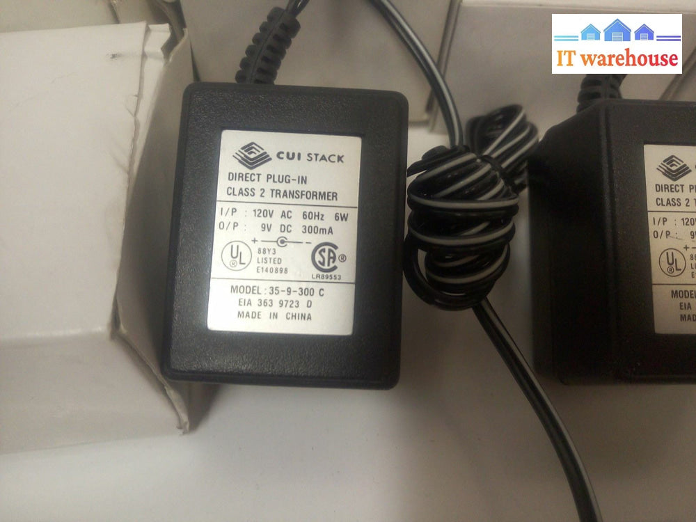 - Lot Of 8 Cui Stack 35-9-300C Class 2 Transformer Ac Adaptor 300Ma
