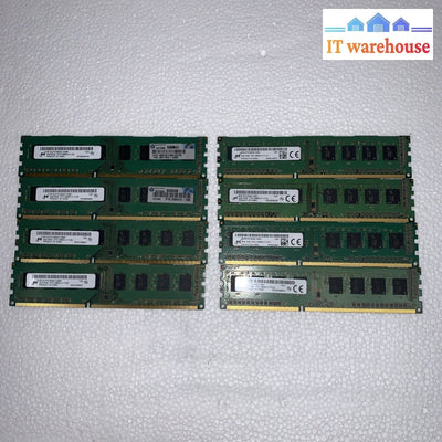 Lot of 8 Micron 4GB PC3-12800U DDR3-1600MHz Desktop RAM