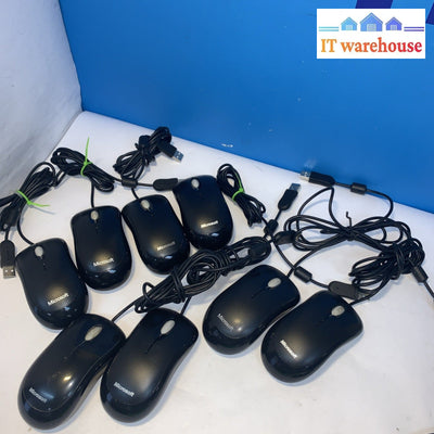 Lot of 8 Microsoft Wheel Mouse V2.0 Optical USB Mice