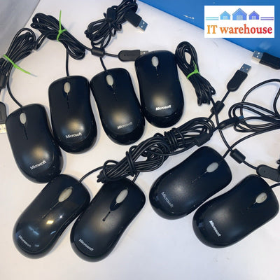 Lot of 8 Microsoft Wheel Mouse V2.0 Optical USB Mice