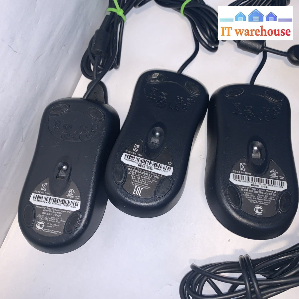 Lot of 8 Microsoft Wheel Mouse V2.0 Optical USB Mice