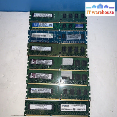 Lot of 8 mixed brands 2GB DDR2 non-ECC desktop memory