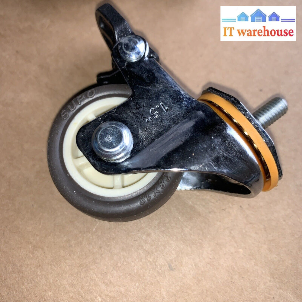 Lot Of 8 Swivel Caster W/ Lock - Stem Mount