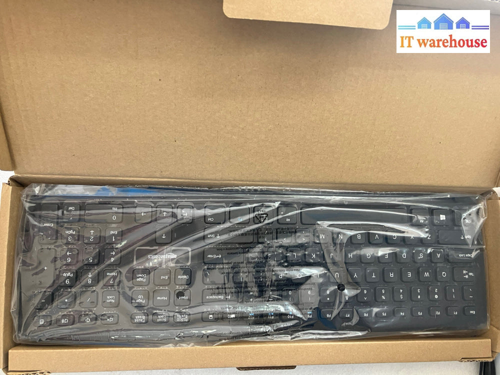 ~Lot of 9 New Amazon Basic Wired Keyboard (KU-0833)