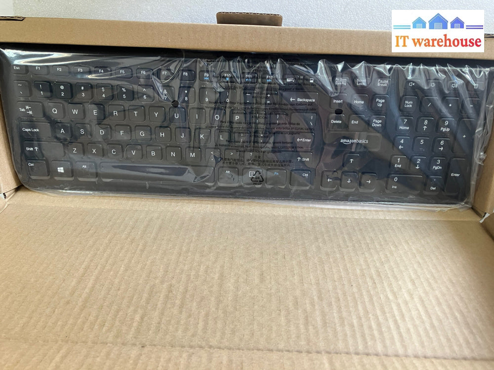 ~Lot of 9 New Amazon Basic Wired Keyboard (KU-0833)