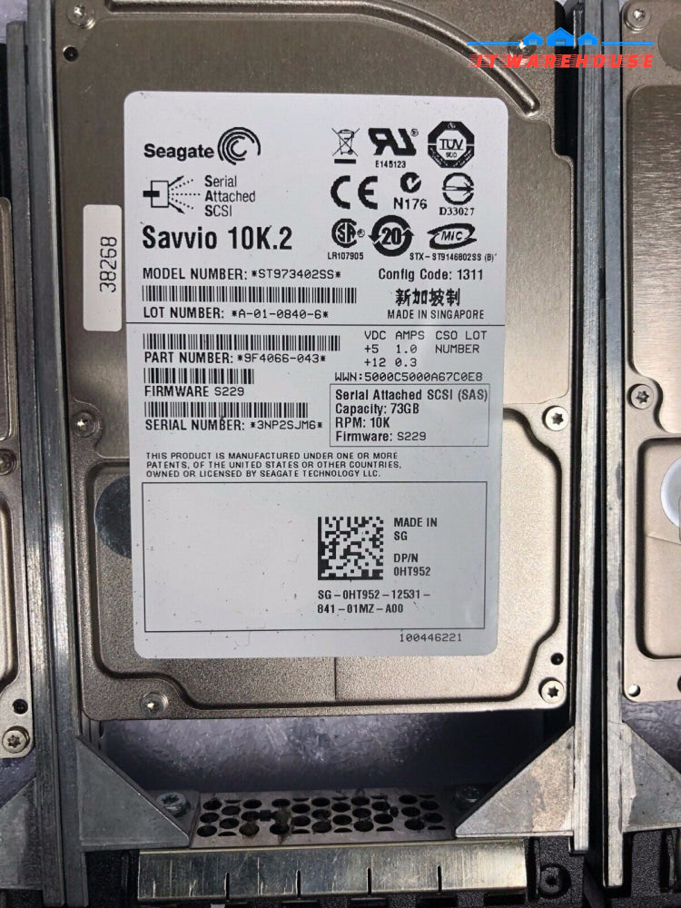 ~lots of 3x DELL HT952 73GB 10000RPM 2.5" SAS Hard Drive ST973402SS W/CADDY @@@