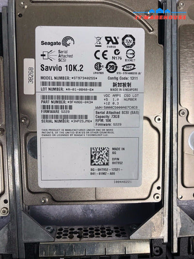 ~lots of 3x DELL HT952 73GB 10000RPM 2.5" SAS Hard Drive ST973402SS W/CADDY @@@