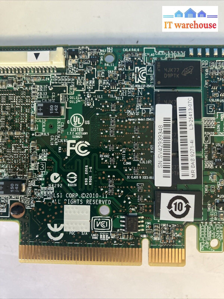 LSI MR SAS L3-25413-07C 9271-4i 6Gb/s PCI-E 3.0 RAID CONTROLLER CARD ~