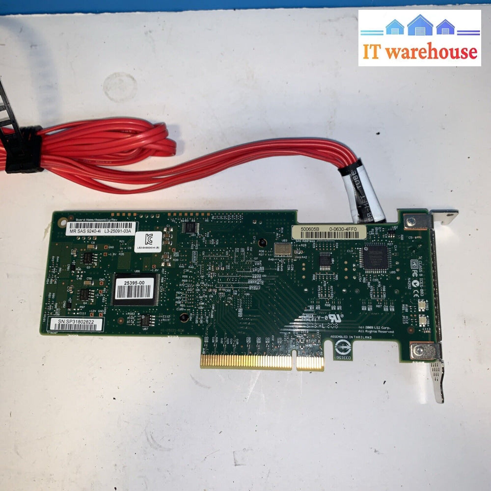 LSI SAS 9240-4I 1x Mini-SAS Low Profile Raid Card L3-25091-03A with cable