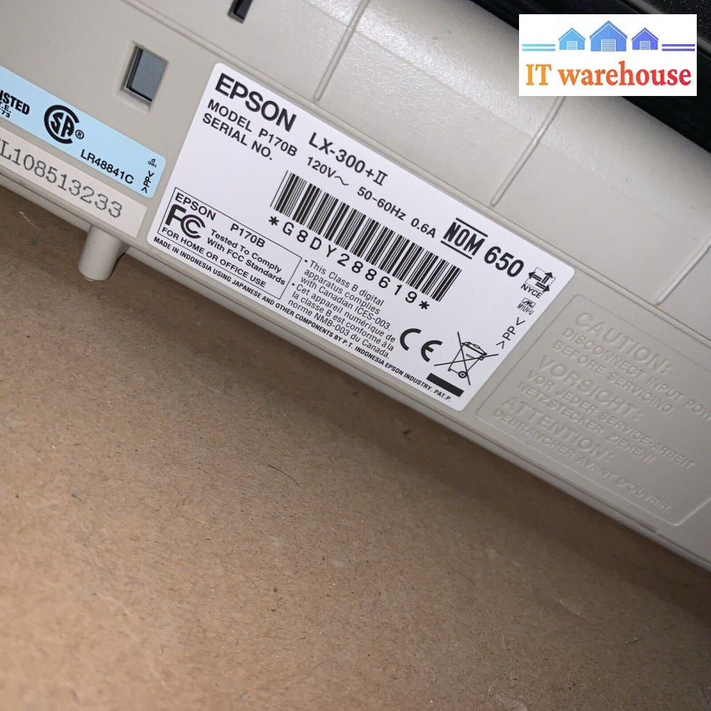 LX-300 + II Impact Printer serial/ parallel/USB