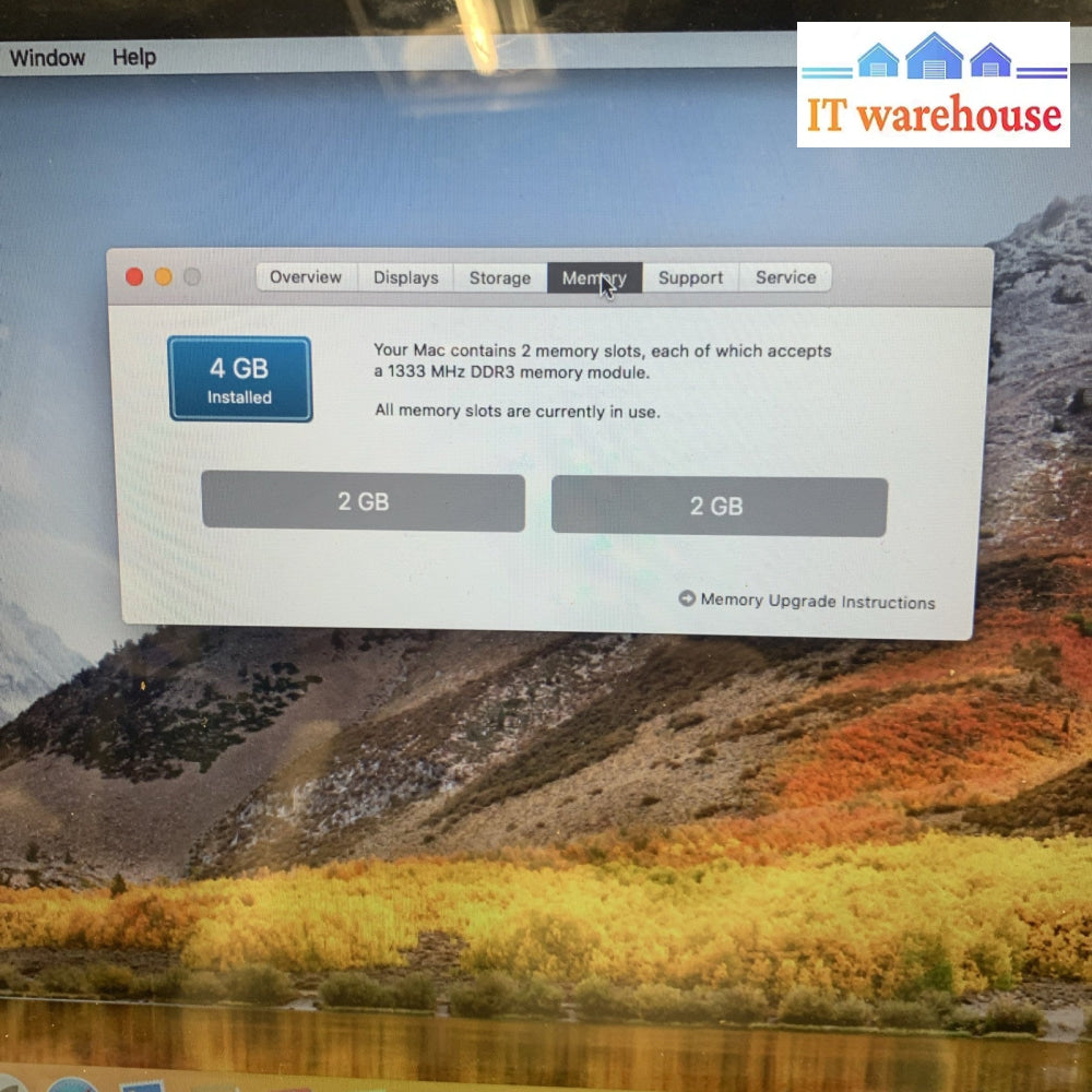 MacBook Pro 13’’ 2011 i5 2.3GHZ 4GB 320GB OS X 10.13.6