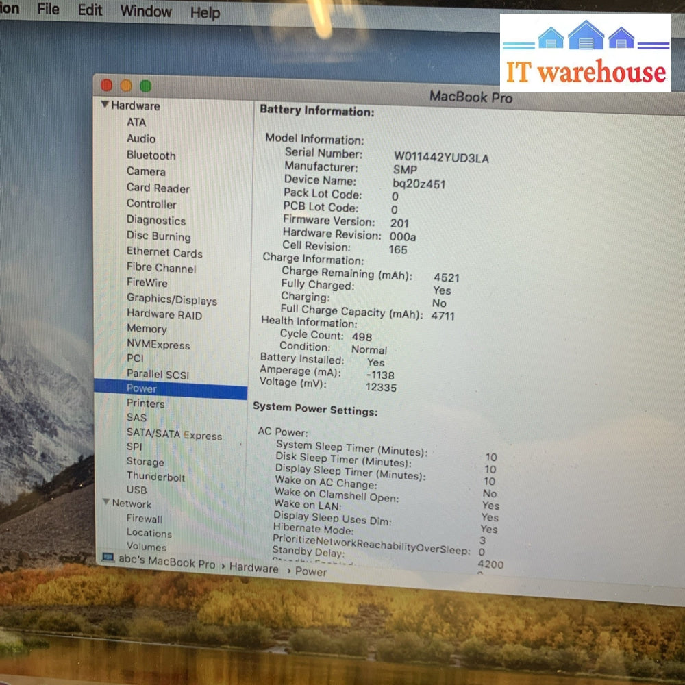 MacBook Pro 13’’ 2011 i5 2.3GHZ 4GB 320GB OS X 10.13.6