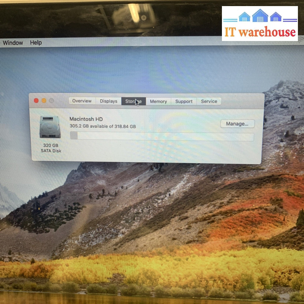 MacBook Pro 13’’ 2011 i5 2.3GHZ 4GB 320GB OS X 10.13.6