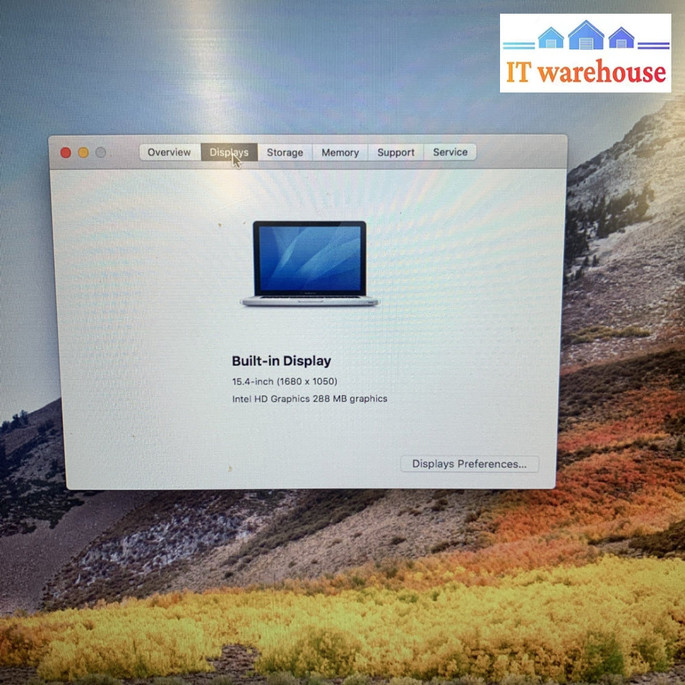 MacBook Pro 6,2 15’’ Mid 2010 A1286 I7-2.66GHZ 4GB 500GB 10.13.6 (Read please)