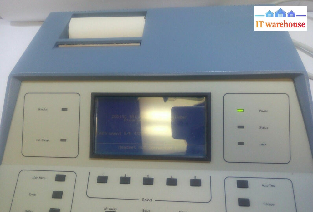 Madsen Zodiac 901 Middle-Ear Analyzer Tympanometer Hearing Screener version 3.02