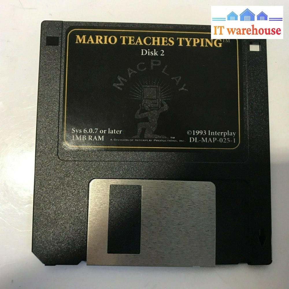 MARIO TEACHES TYPING MACPLAY Installation Disks