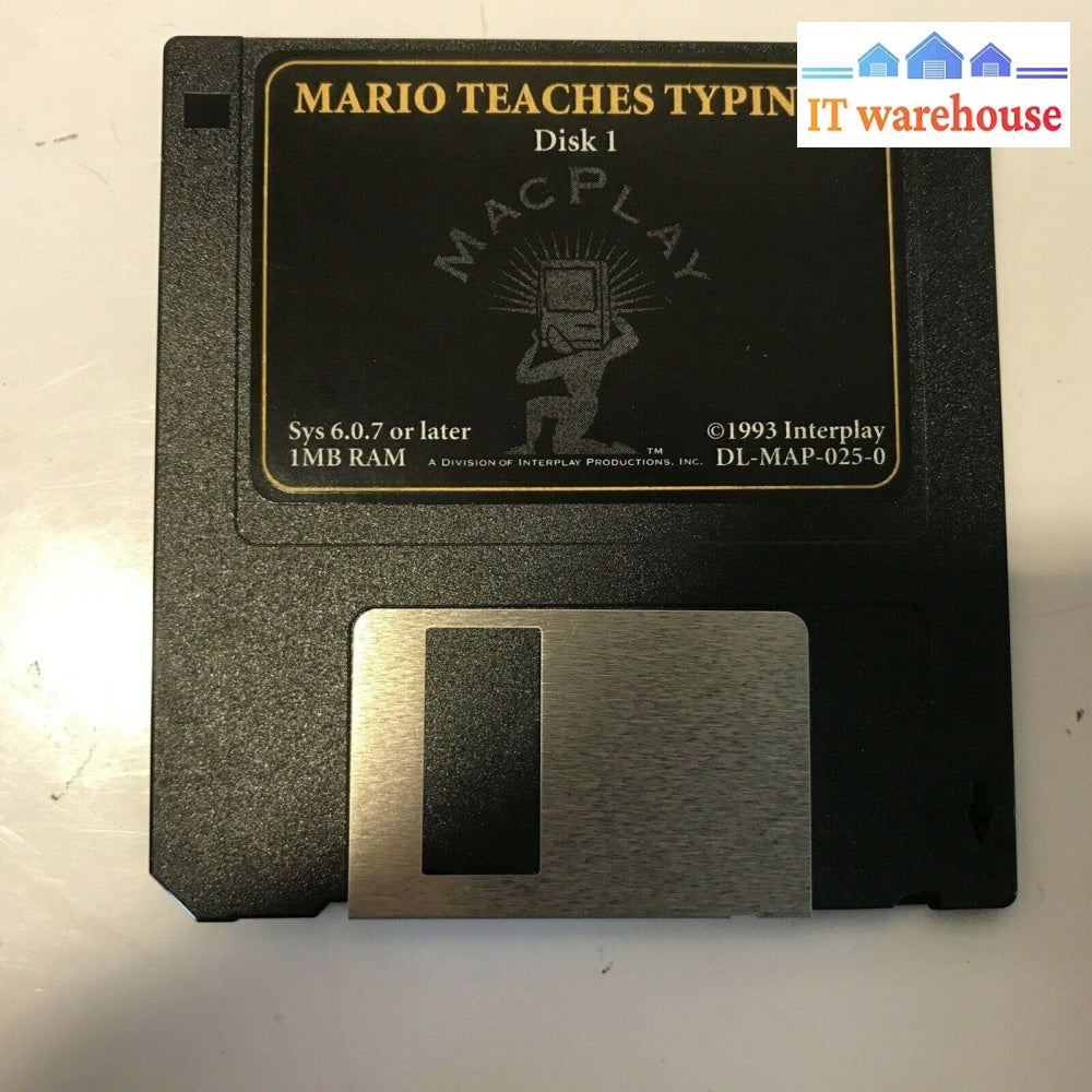 MARIO TEACHES TYPING MACPLAY Installation Disks
