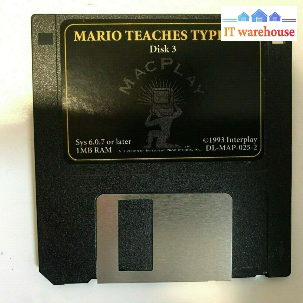 MARIO TEACHES TYPING MACPLAY Installation Disks