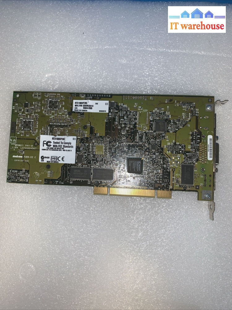 Matrox 7089-02 Rtx100Xp/Nc Pci Card Tested