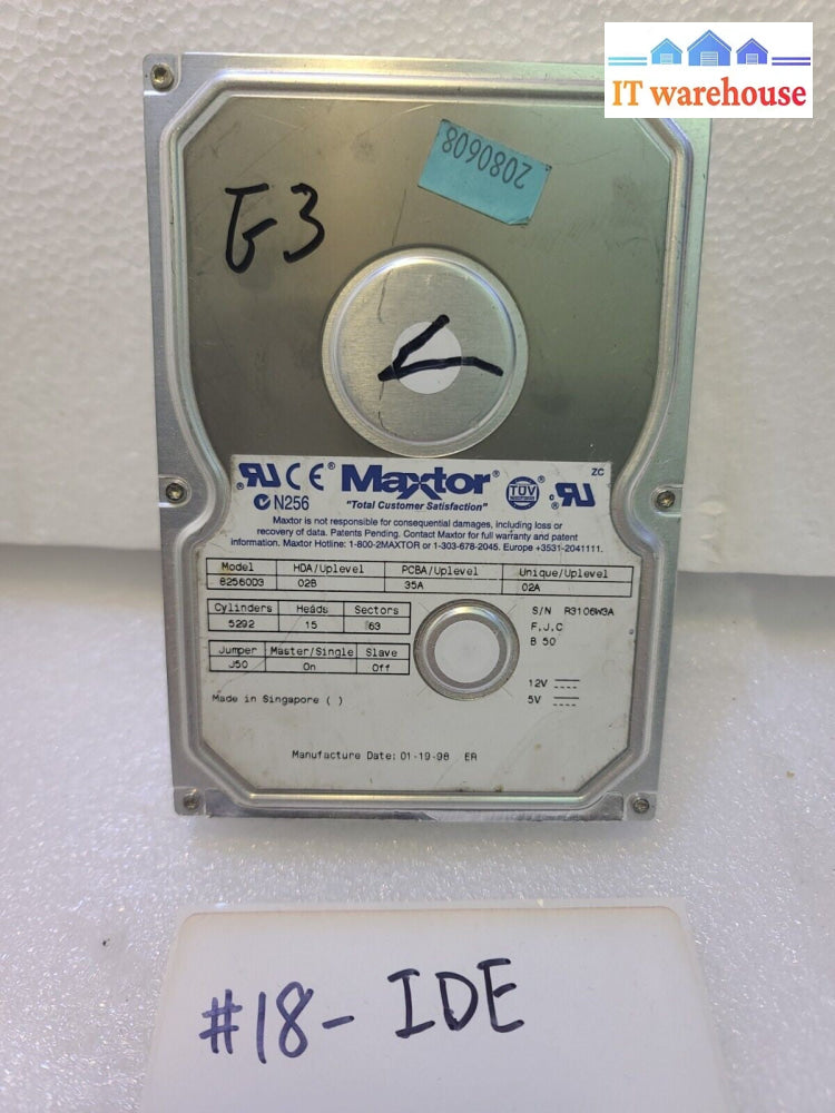 - Maxtor 92041U4 20.4GB 3. 5" IDE Hard Drive TESTED