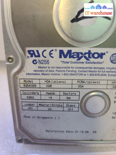 - Maxtor 92041U4 20.4GB 3. 5" IDE Hard Drive TESTED