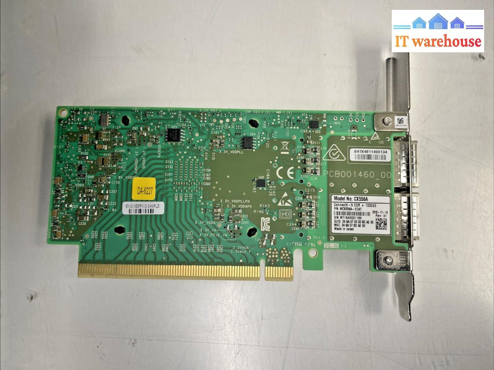 Mellanox CX556A MCX556A-ECAT ConnectX-5 EDR+100GBE  Adapter  ENGINERING SAMPLE +
