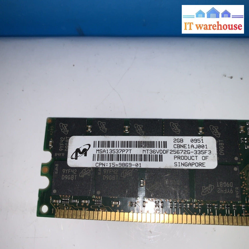 ▶Micron 2GB PC2700R DDR-333MHz ECC REG Server RAM Memory ,  MT36VDDF25672G-335F3