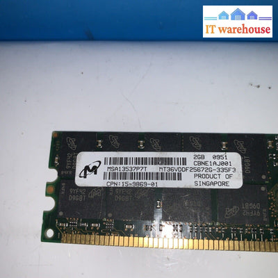 ▶Micron 2GB PC2700R DDR-333MHz ECC REG Server RAM Memory ,  MT36VDDF25672G-335F3
