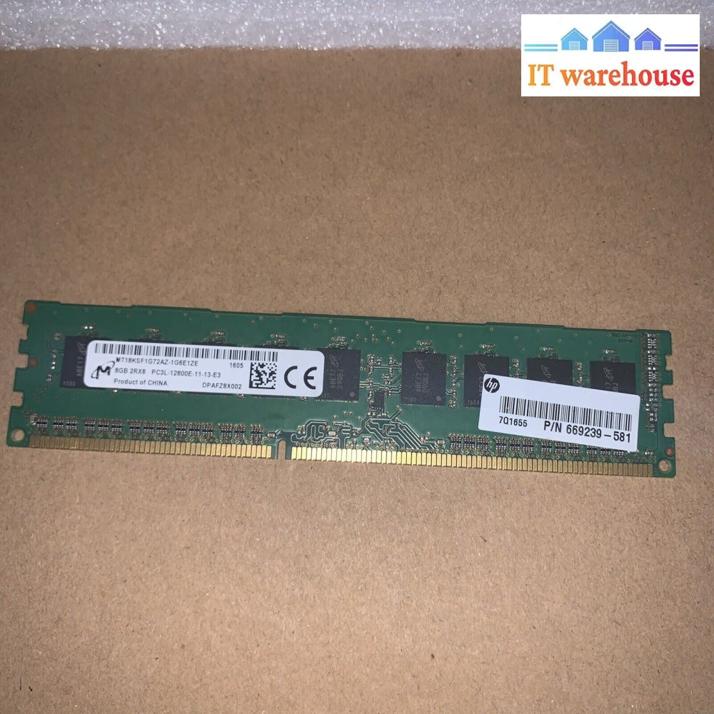 Micron 8GB  MT18KSF1G72AZ-1G6E1ZE PC3L-12800E ECC  Server RAM