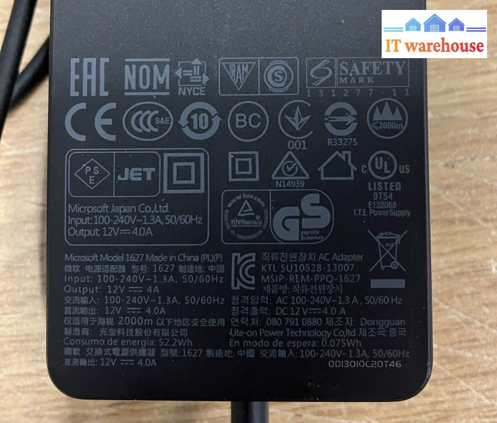 Microsoft 1664 Docking Station For Surface With 1627 Power Adapter ~