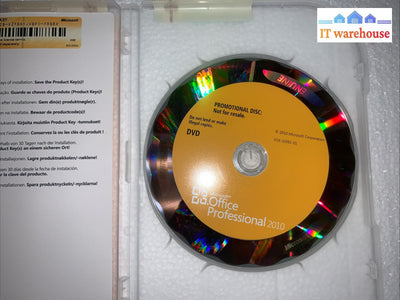 Microsoft Office Professional 2010 Software for Windows w/key