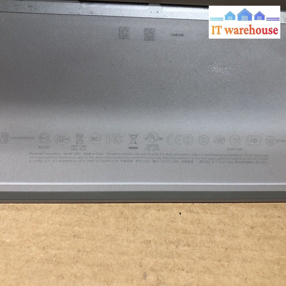 $ Microsoft Surface Pro 3 1631 i7 4020Y 1.5GHz 4GB/128GB SSD win10 PRO - Cracked