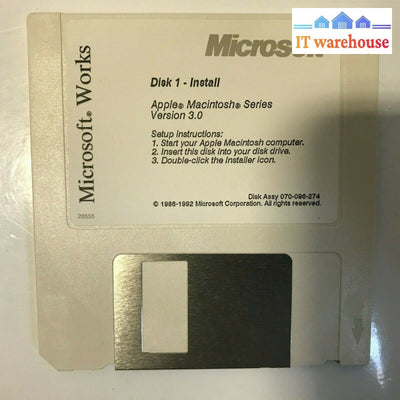 Microsoft Works Installation Disks