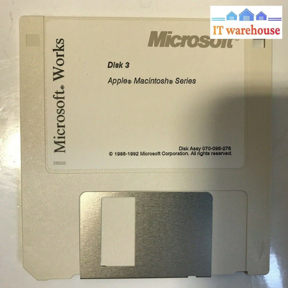 MicroSoft Works installation disks