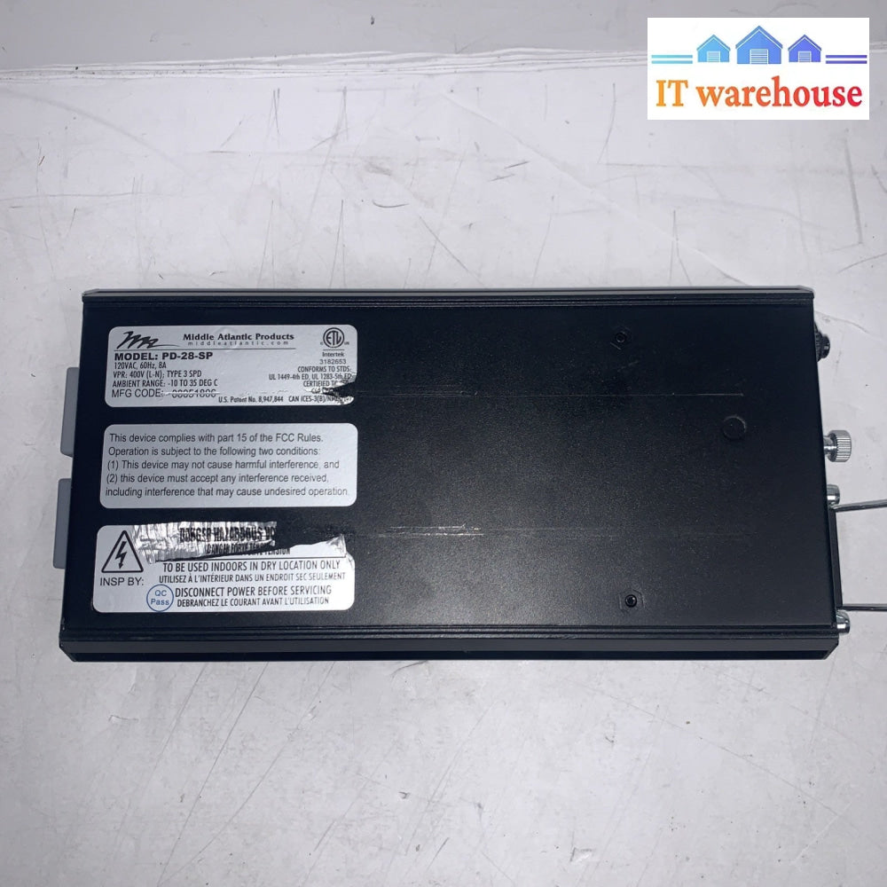 Middle Atlantic PD-28-SP 8A Power Distribution