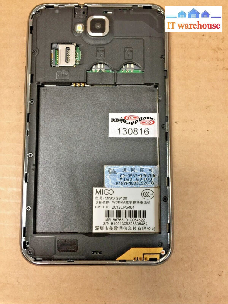 $ Migo smartphone 5" G9100 2Gb 2 sim slots WCDMA GSM 