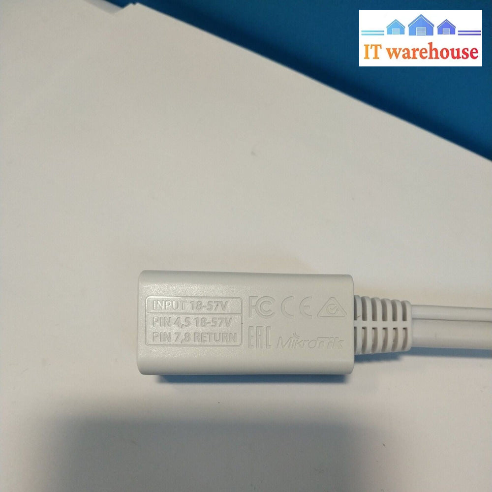 Mikrotik Routerboard Gigabit POE Power Injector Cable (Input: 18-57V)