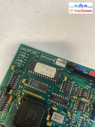 Millipore Milli-Q Uv Plus Water Purification System Control Board Pf0257