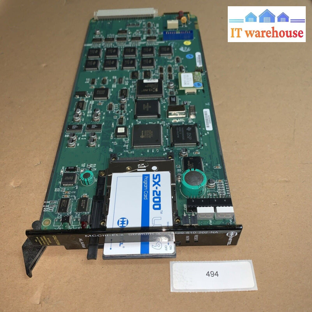 Mitel 9109-610-001-NA  MCCIII-ML Stratum 4 Circuit Card SX200 with Program Card