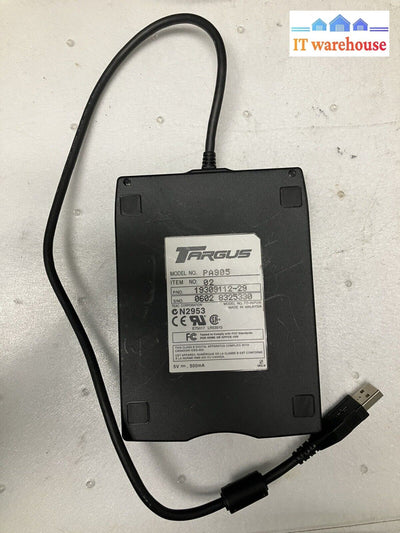 ~ Targus Slimline Usb External 3.5’ Floppy Disk Drive Model Pa905 19309112-29