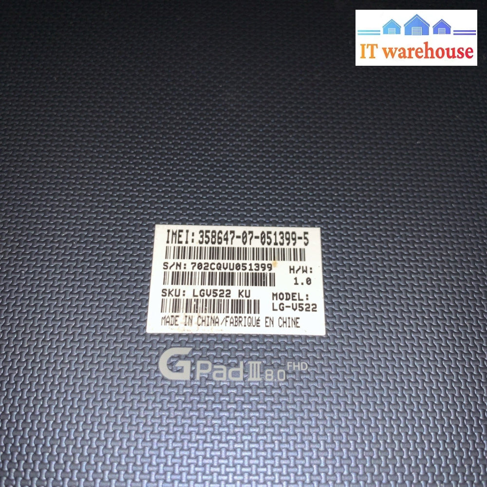 model name LG GPa III 8.0 FHD LGV522 (read)